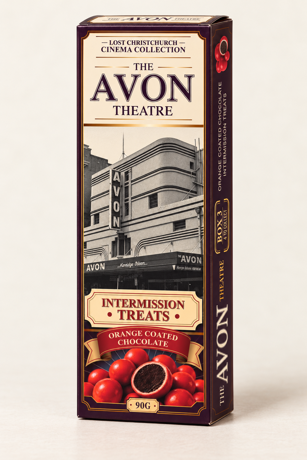 Avon Intermission Treats 90 g carton — front product view
